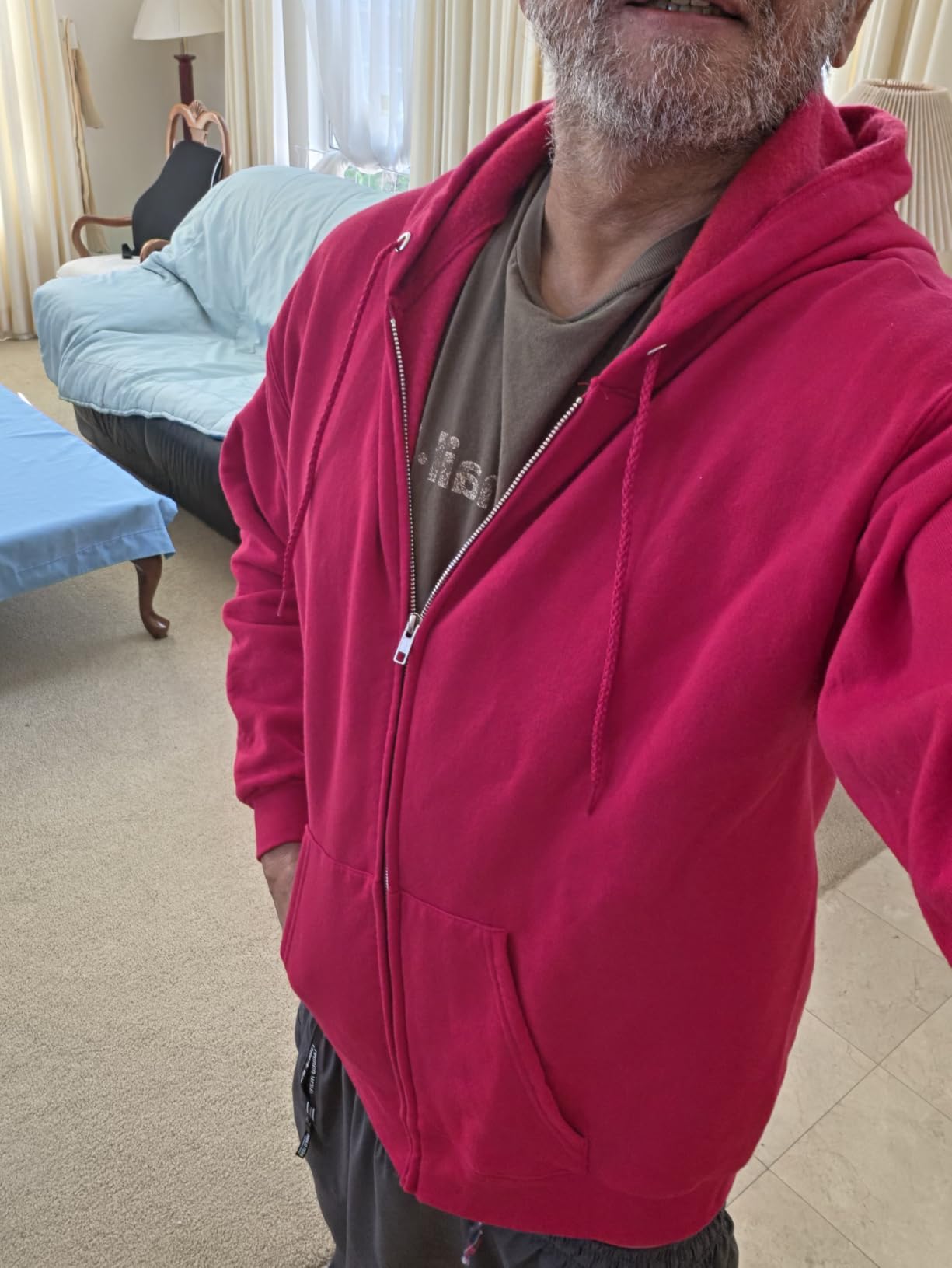 Hanes Men's Zip-up Hoodie, Ecosmart Fleece Full-zip Hoodie for Men, Hooded Sweatshirt customer photo 1