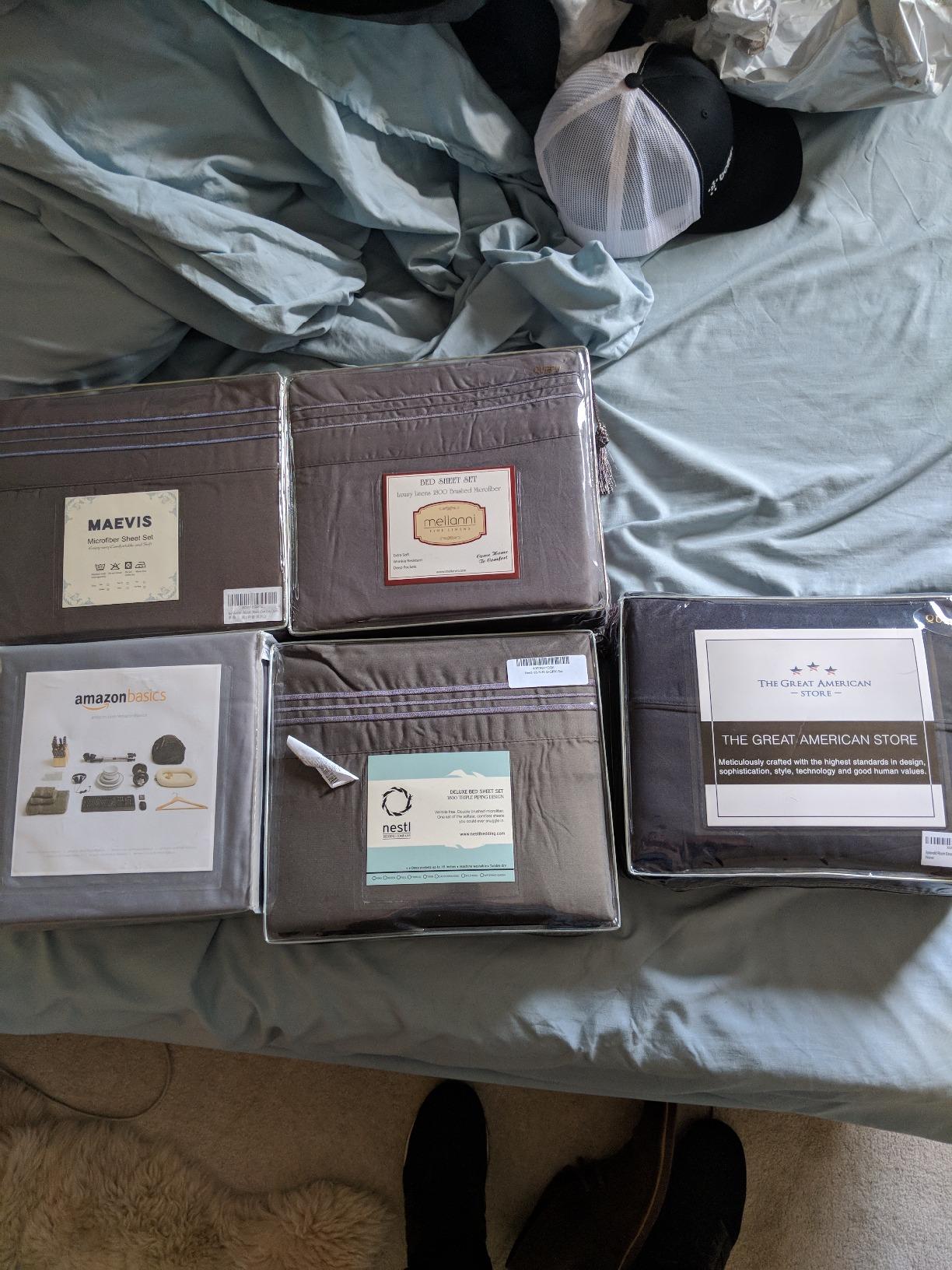 Mellanni Iconic 4-Piece, Ultra Soft Sheet Set (Queen, Gray) | 10M+ Sleepers. Lab-tested: Sleeps Cool, Stays Bright, Strong, Smooth. Good Housekeeping Best Bedding, 7 yrs running. customer photo 2