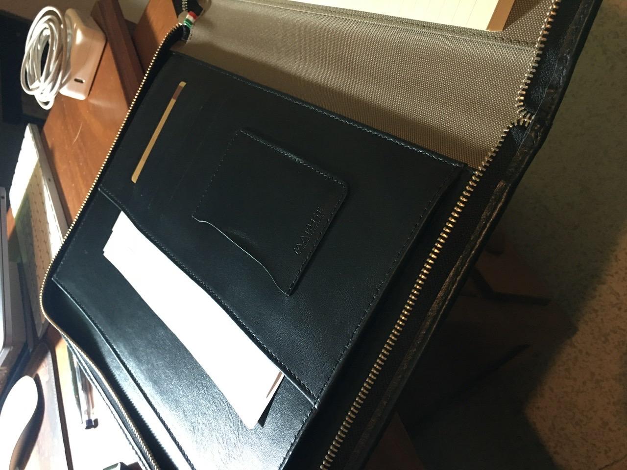 Premium Maruse Leather Portfolio Padfolio - Executive Folio for Men and Women with Zipper, Folio Document Organizer, Laptop Sleeve, iPad Case and Folder - Made in Italy, Brown customer photo 2
