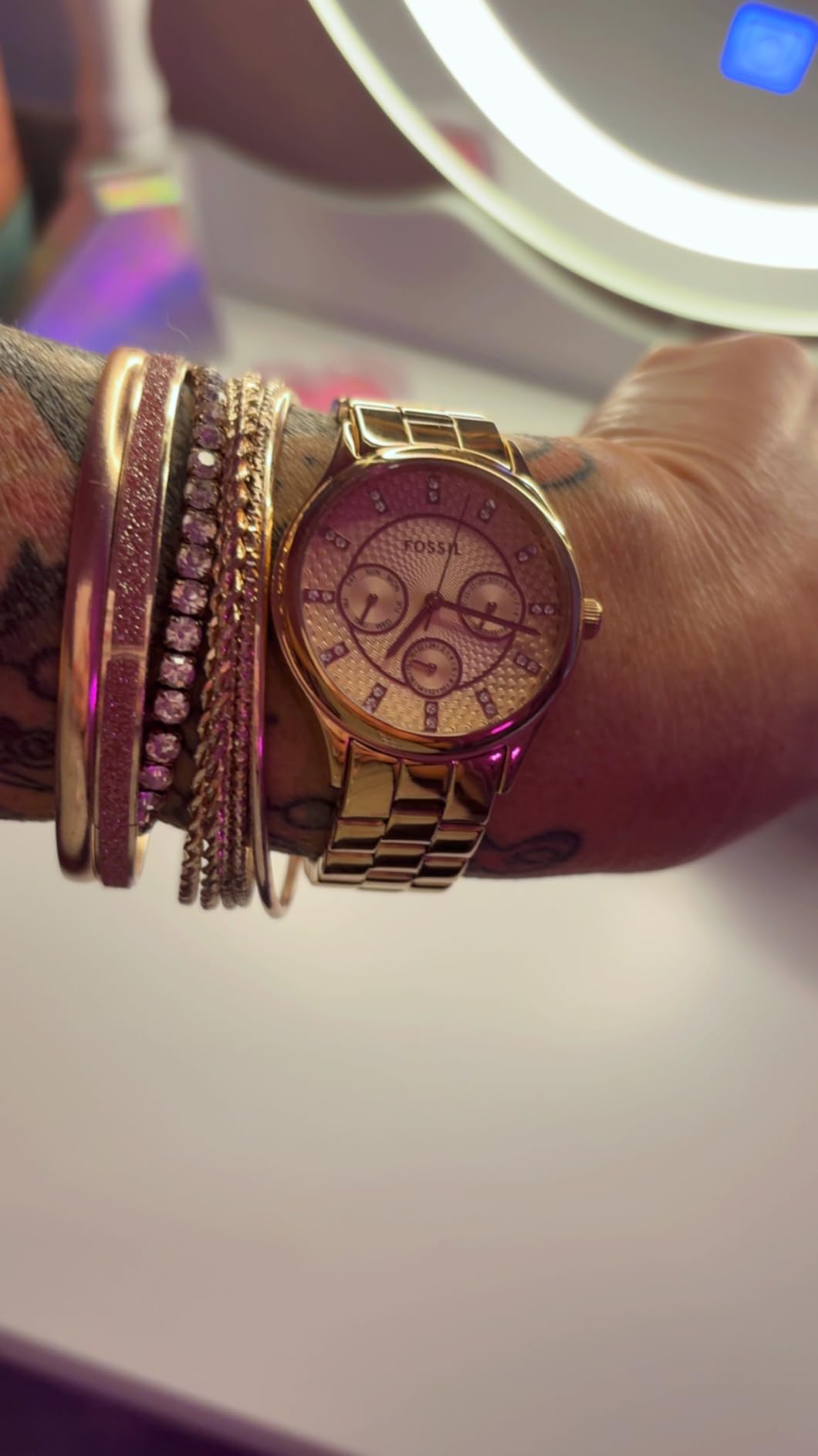 Fossil Modern Sophisticate Multifunction Rose Gold-Tone Stainless Steel Watch customer photo 1