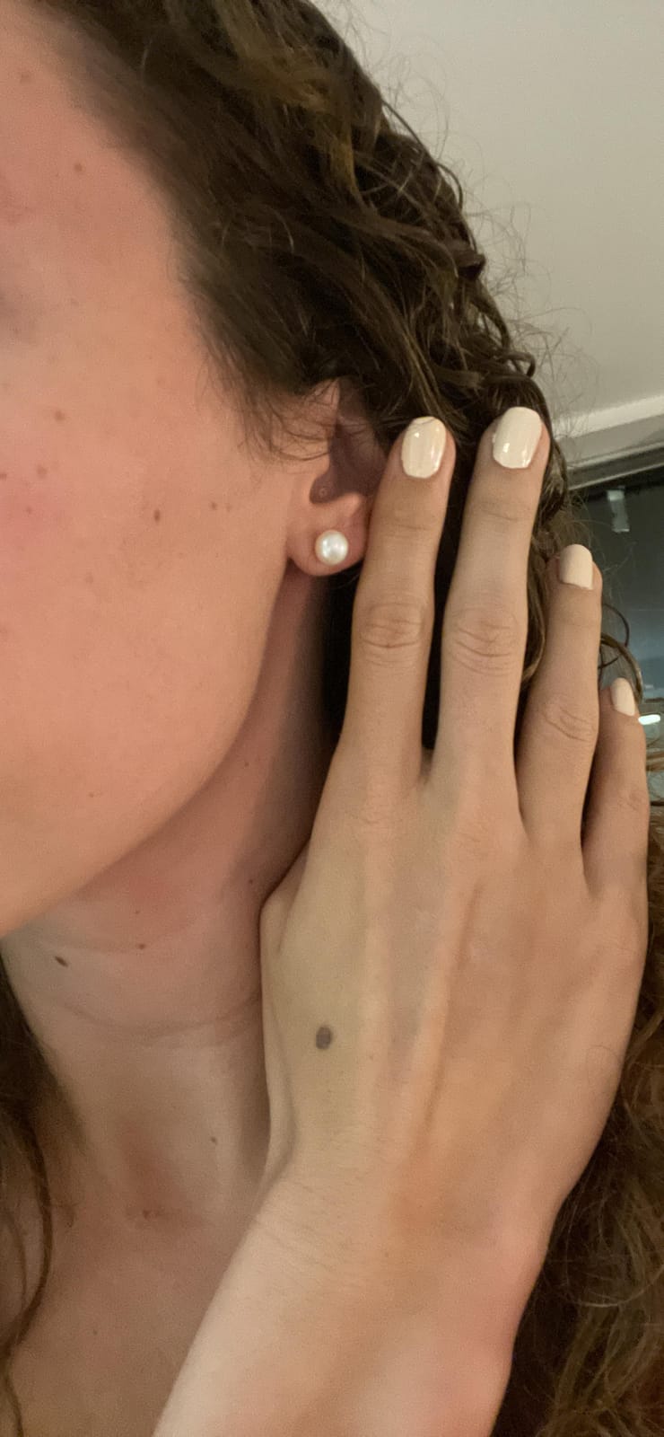 VIKI LYNN Pearl Stud Earrings for Women Freshwater Cultured Pearl Earrings with Sterling Silver Studs Dainty Women's Jewelry Mother's Day Wedding Valentines Day Gifts for Women, Brides, Mom, Her customer photo 1
