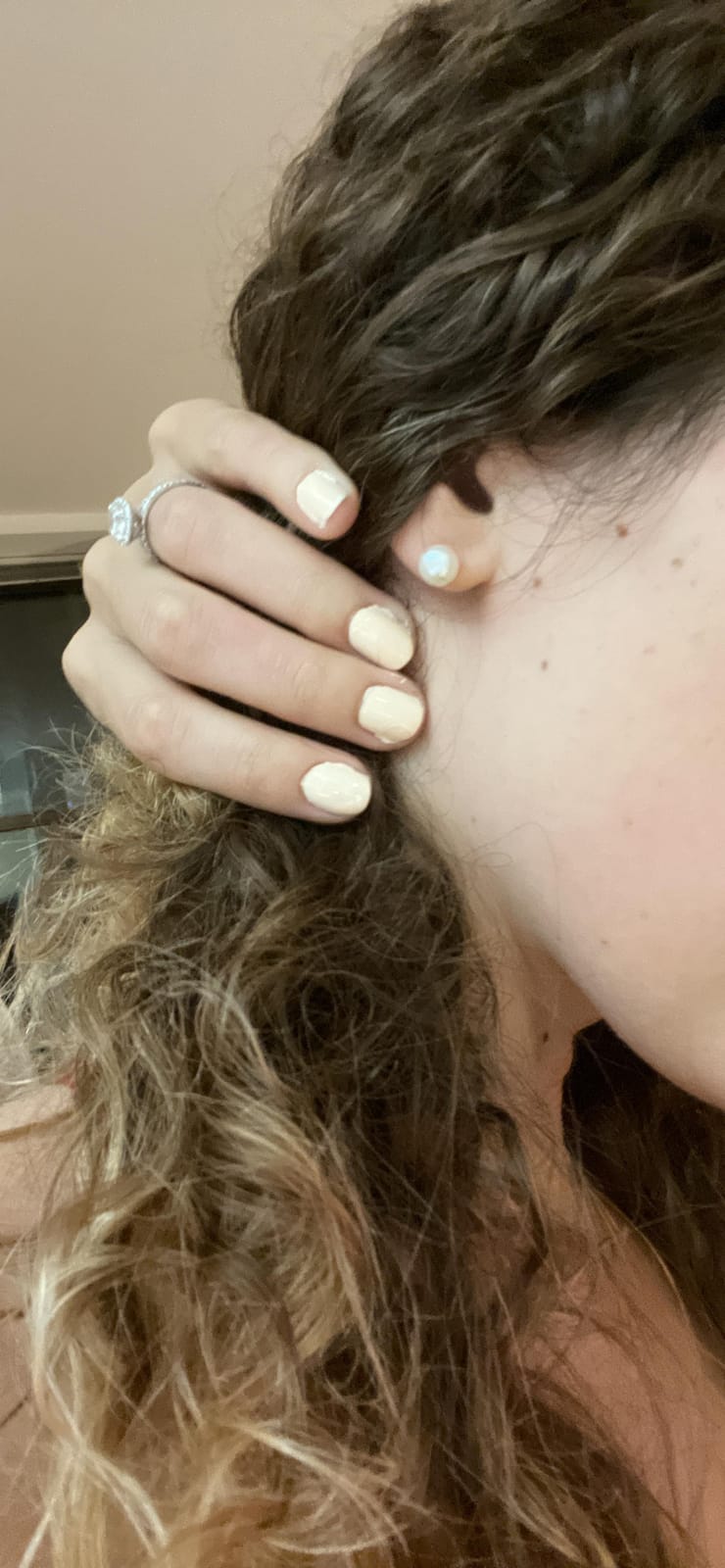 VIKI LYNN Pearl Stud Earrings for Women Freshwater Cultured Pearl Earrings with Sterling Silver Studs Dainty Women's Jewelry Mother's Day Wedding Valentines Day Gifts for Women, Brides, Mom, Her customer photo 2