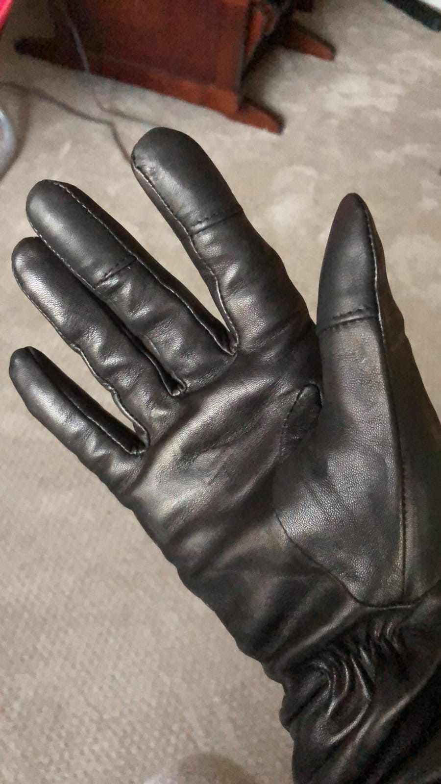 Women's Lambskin Touchscreen Texting Leather Gloves Winter Lined Long Sleeves for Iphone Smartphone customer photo 2
