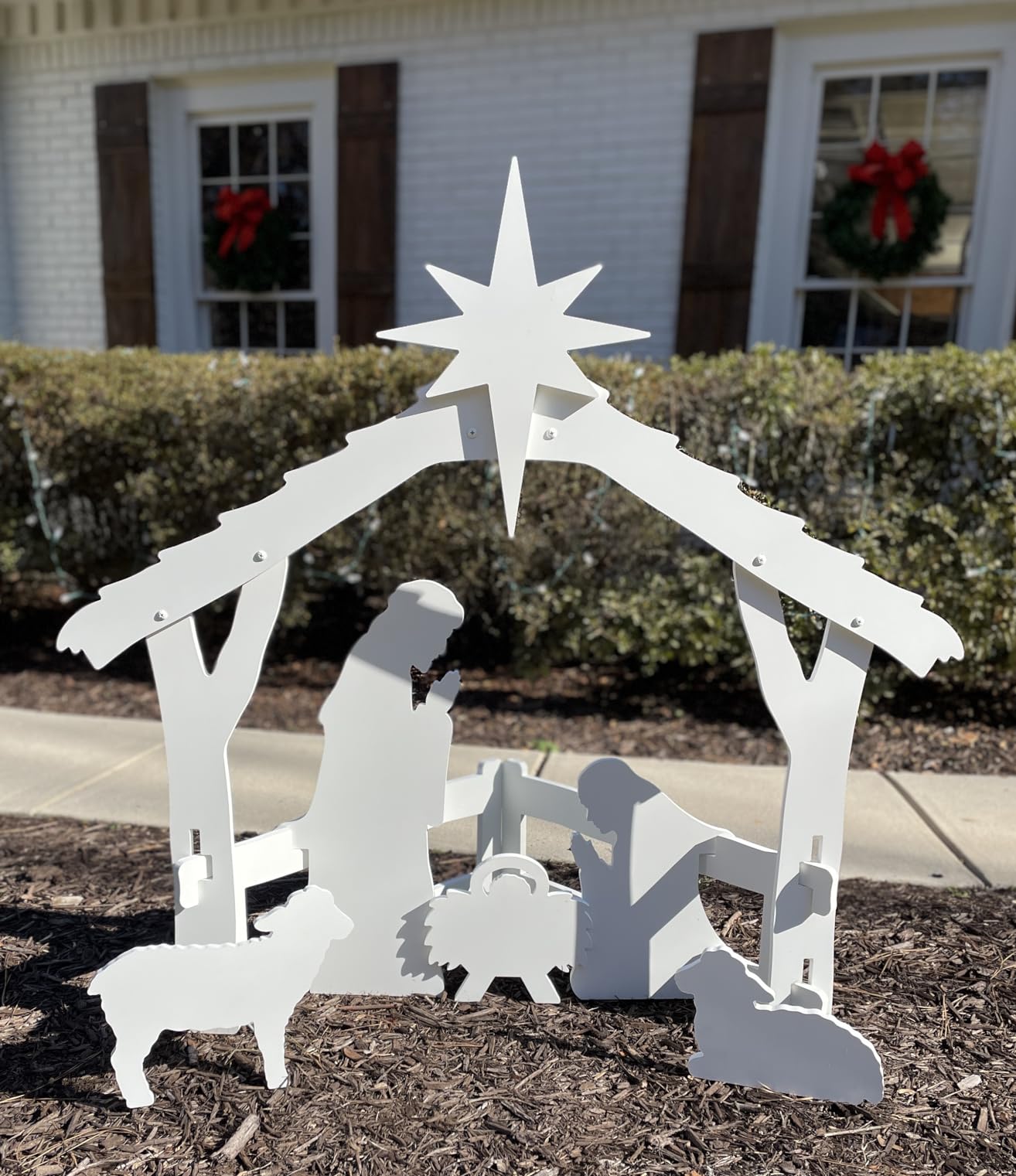 FrontYard Originals All-Weather Outdoor Nativity, Waterproof, Made in USA, Over 4ft Tall, Durable Material, Simple Assembly, Easy Storage, Yard Nativity Set customer photo 1