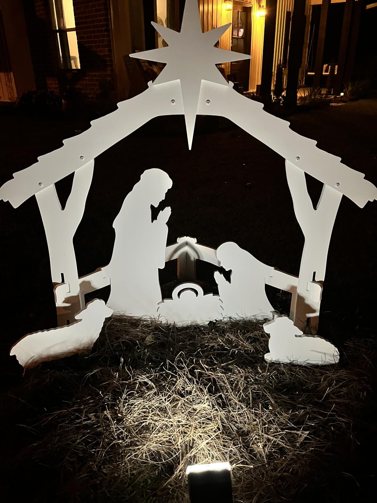 FrontYard Originals All-Weather Outdoor Nativity, Waterproof, Made in USA, Over 4ft Tall, Durable Material, Simple Assembly, Easy Storage, Yard Nativity Set customer photo 2