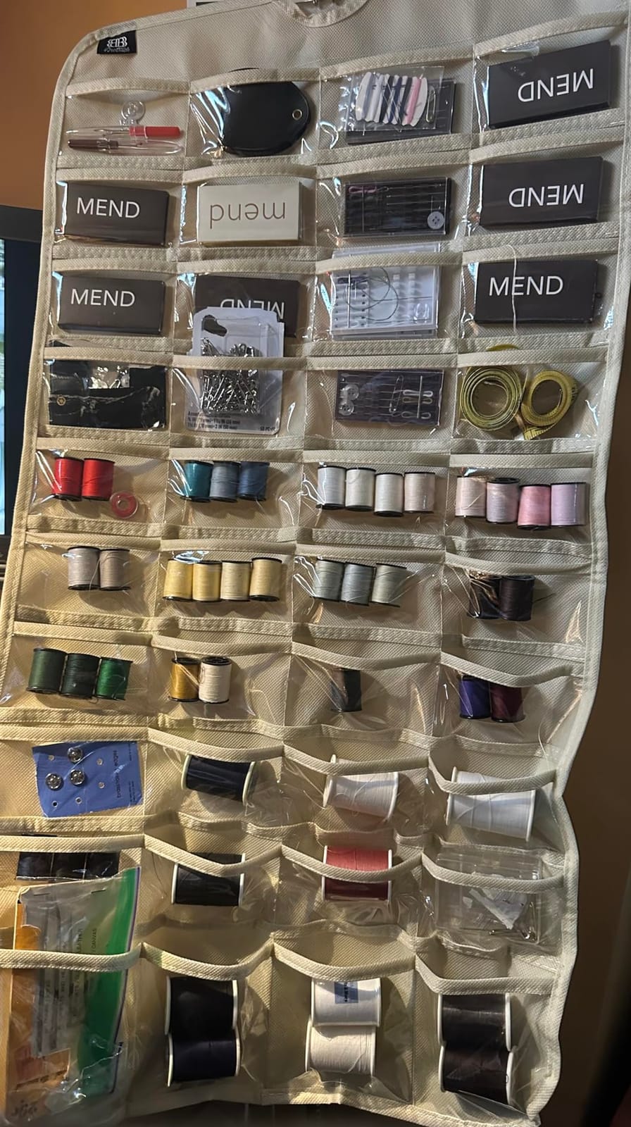 BB Brotrade Hanging Jewelry Organizer,Accessories Organizer,80 Pocket Organizer for Holding Jewelries(Beige) customer photo 1