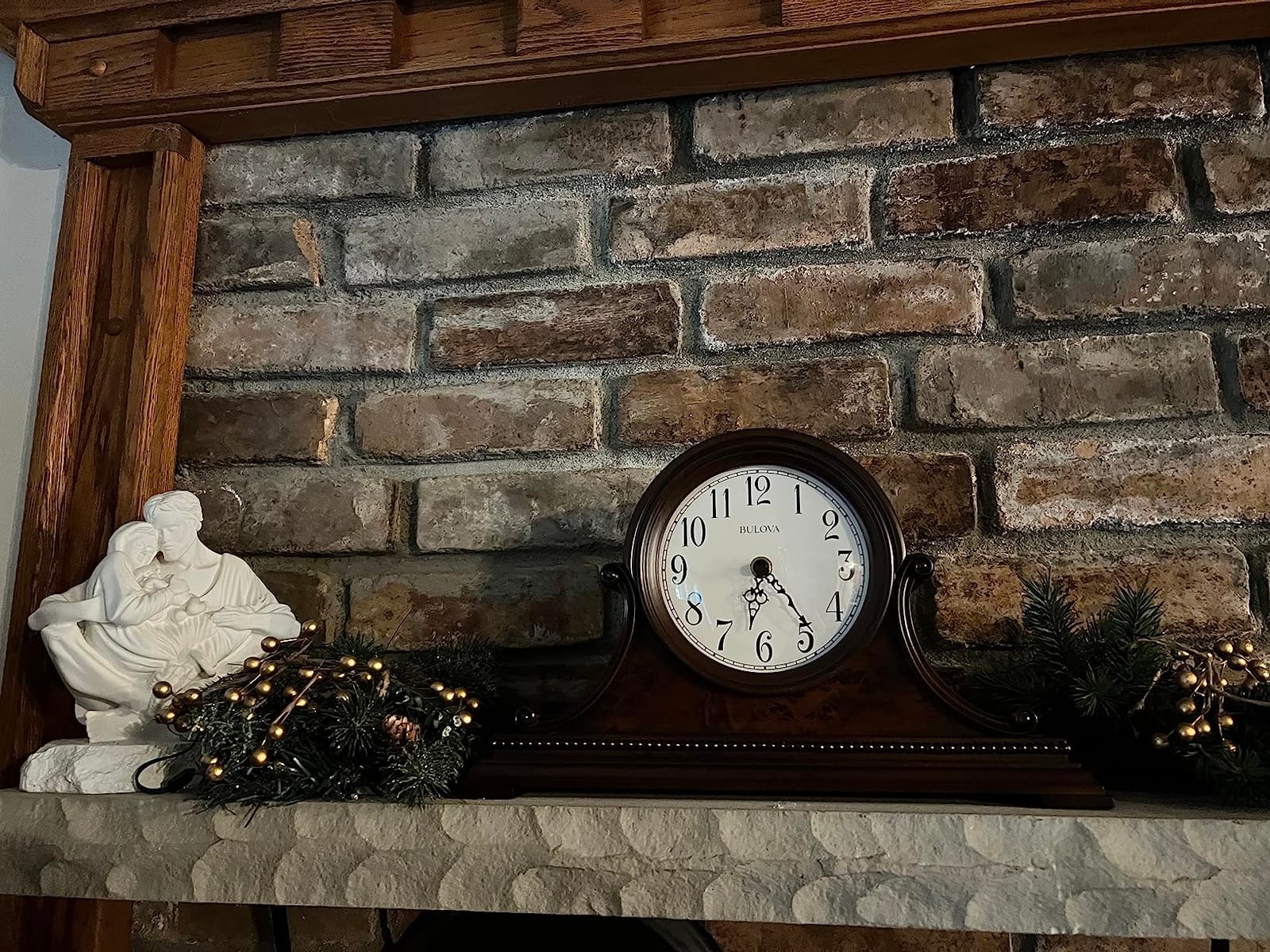 Bulova B1514 Asheville Mantel Clock, Brown Cherry customer photo 2