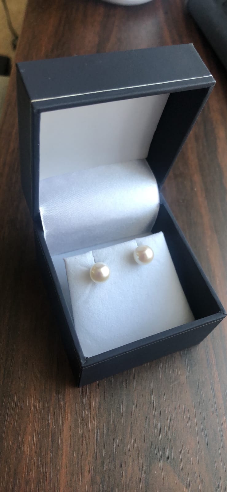 AAAA Quality 14K Gold Plated Sterling Silver White Freshwater Real Pearl Earrings for Women customer photo 1
