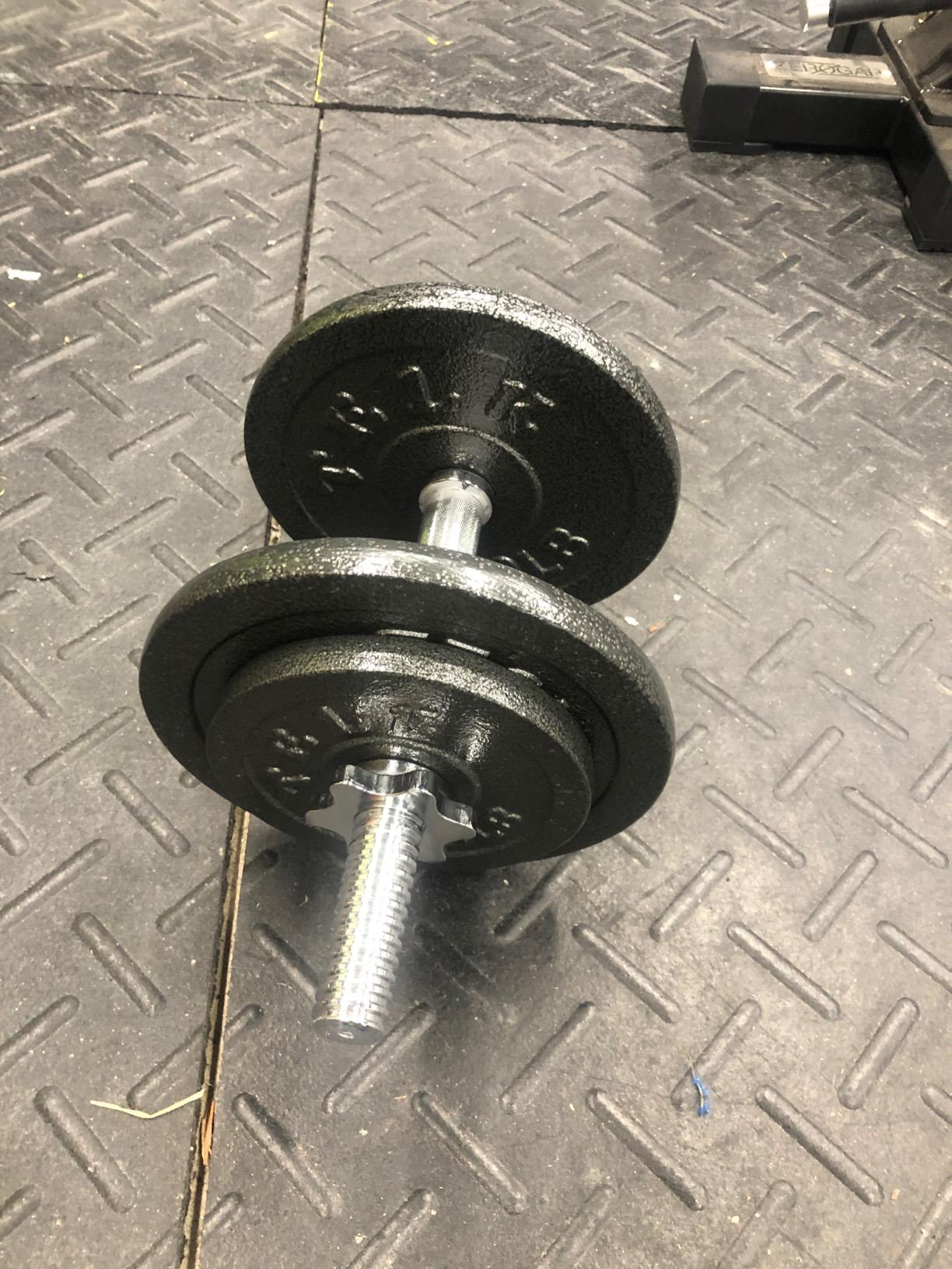 TELK - Adjustable Dumbbell Set - Home Gym Weight Set with Baked Enamel Cast Iron Plates - Space-Saving Free Weights for Strength Training customer photo 1