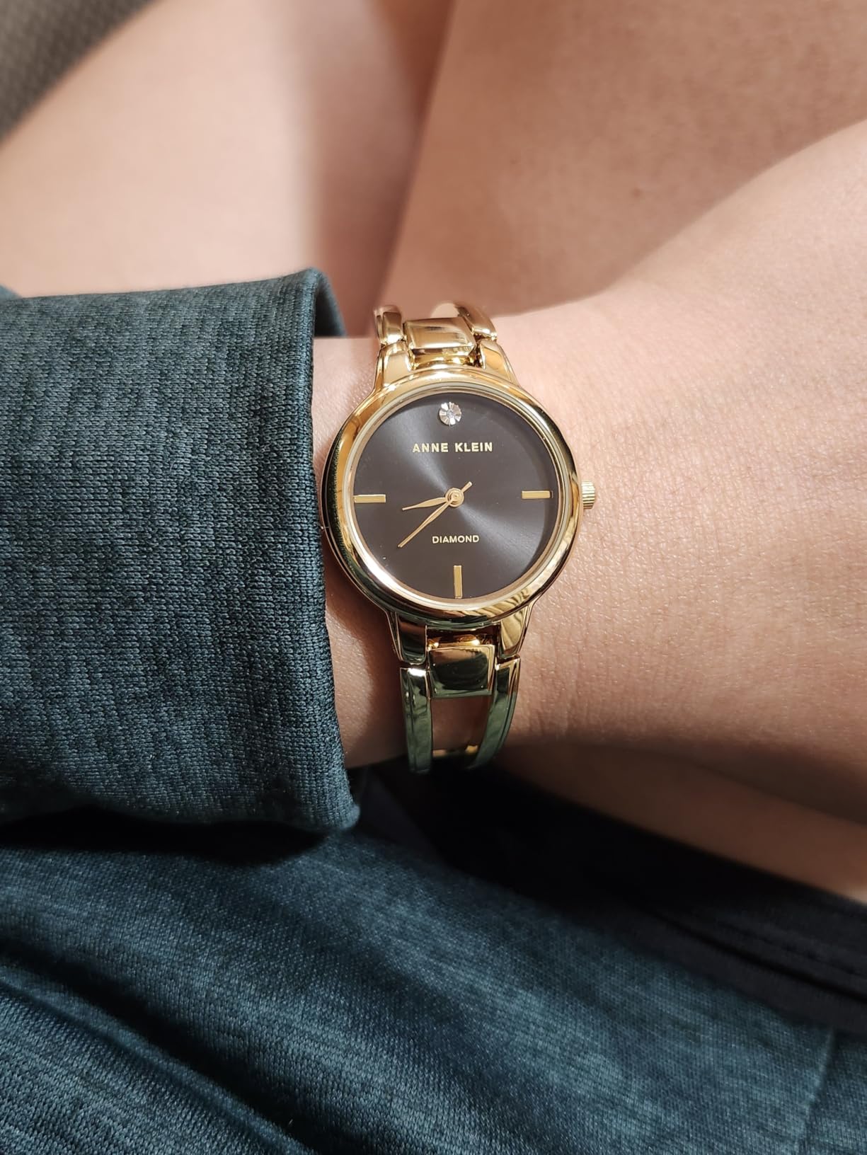 Anne Klein Women's Genuine Diamond Dial Bangle Watch customer photo 1