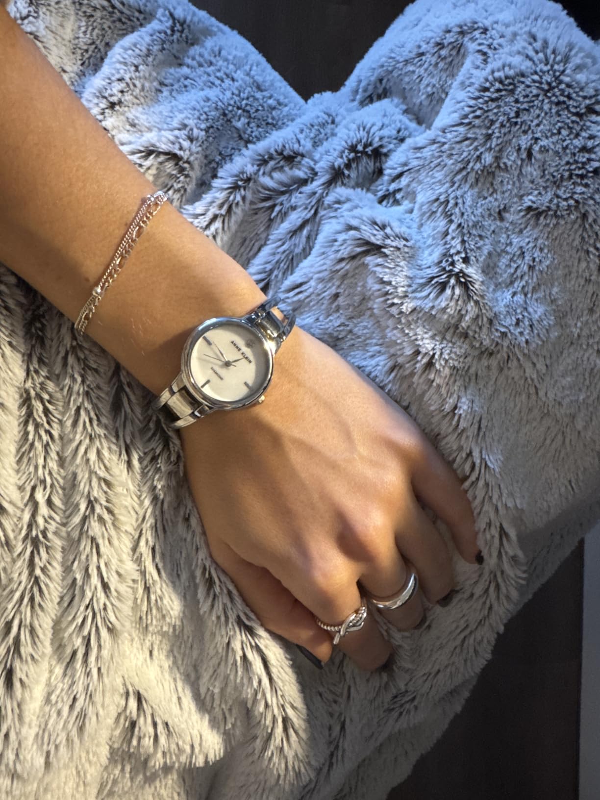 Anne Klein Women's Genuine Diamond Dial Bangle Watch customer photo 2