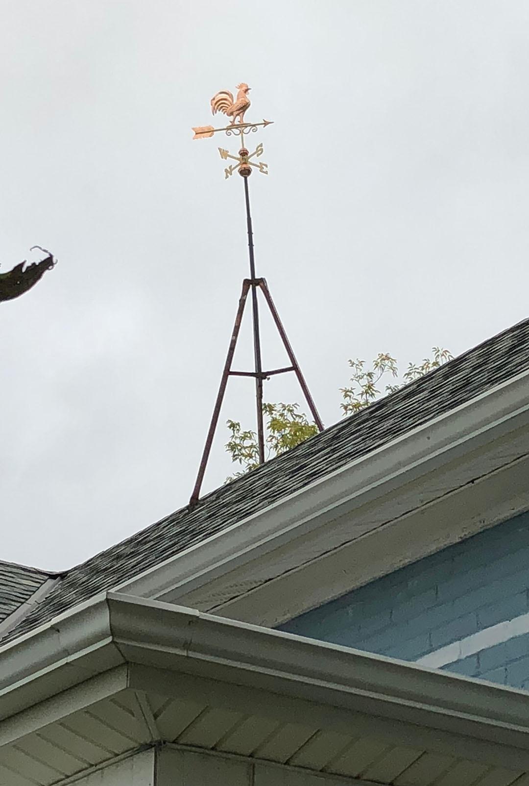 Good Directions Patina Copper Bantam Rooster Weathervane - Decorative Rooftop Accent for Barns, Homes, Sheds, and Cupolas - Durable & Handcrafted customer photo 1