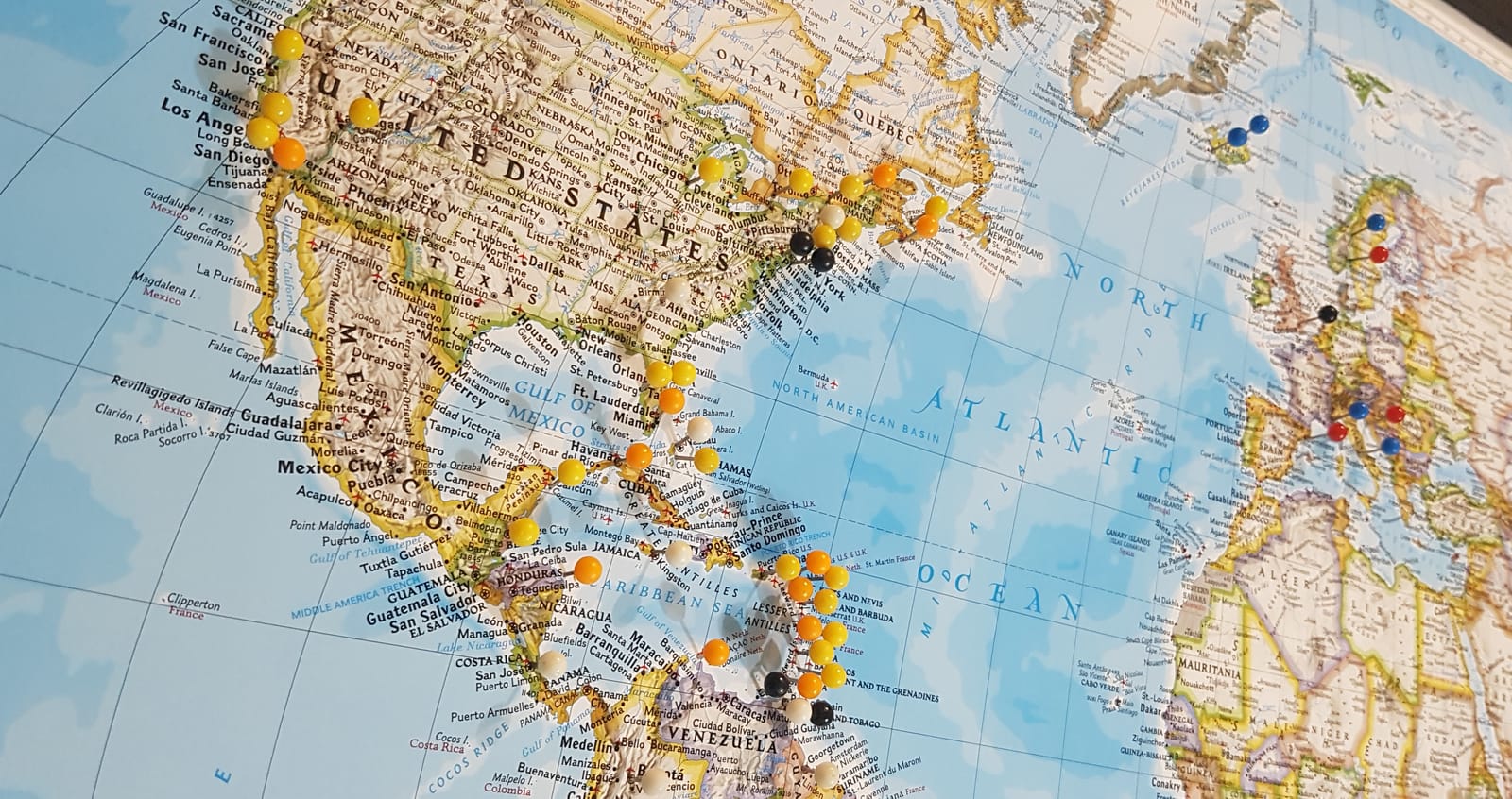 Craig Frames Wayfarer, Classic World Push Pin Travel Map customer photo 2