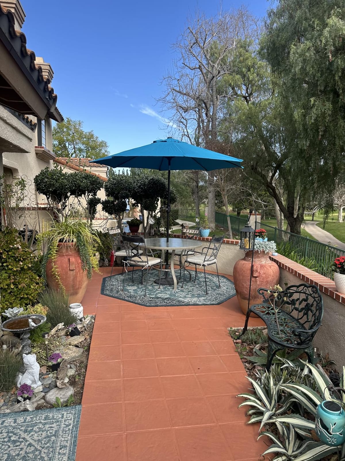 Sunnyglade 9' Patio Umbrella Outdoor Table Umbrella with 8 Ribs Tan | 9 FT Patio Umbrella with Waterproof Polyester Canopy, Aluminum Pole, Push-Button Tilt & Crank for Outdoor Patio Tables, Pool customer photo 1