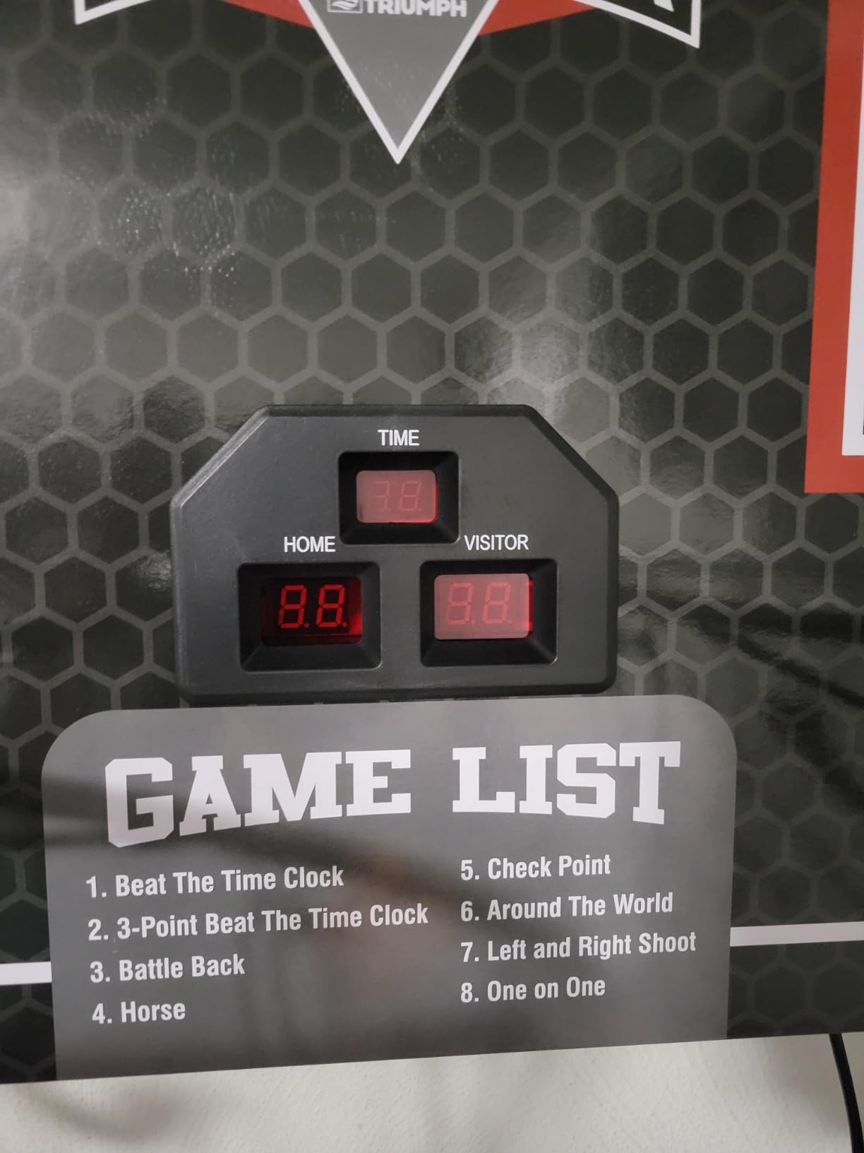 Triumph Playmaker Shootout Basketball Arcade Game - Electronic Scorer, LED Display, 8 Game Modes, 4 Balls, Pump & Quick Connect Frame - Fast-Paced Indoor Fun for Kids, Teens & Family Game Nights customer photo 2