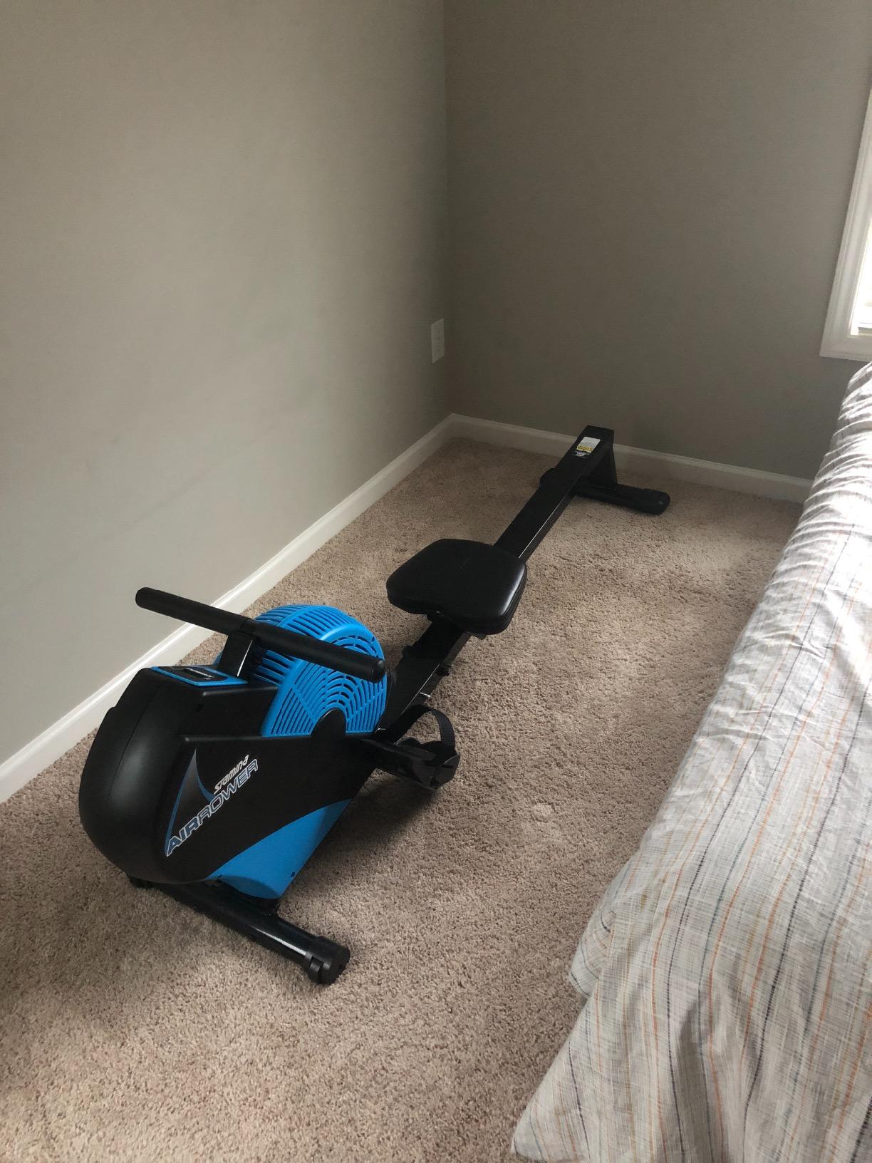 Stamina ATS Air Rower Machine with Smart Workout App - Foldable Rowing Machine with Dynamic Air Resistance for Home Gym Fitness - Up to 250 lbs Weight Capacity customer photo 1
