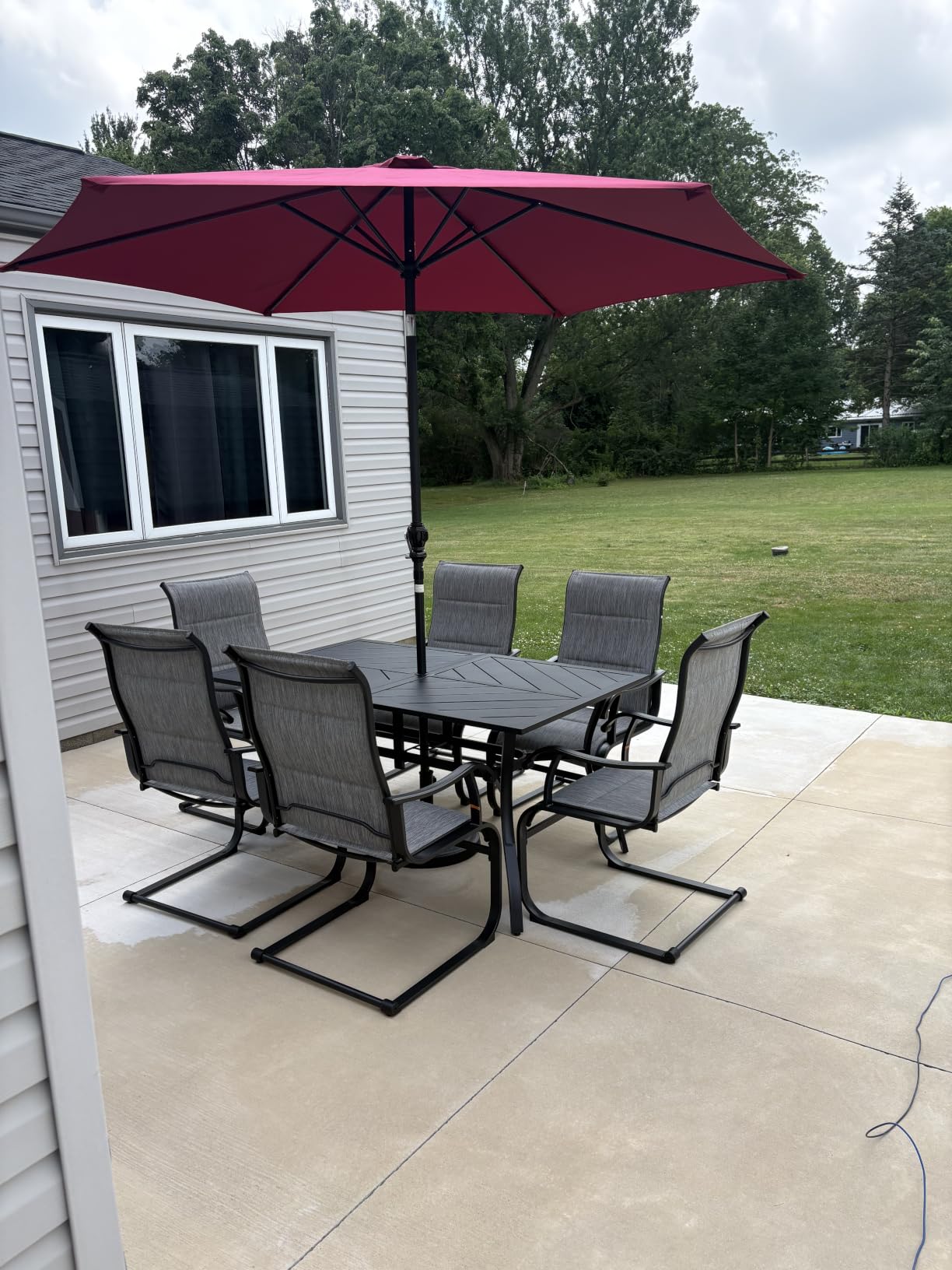 Best Choice Products 10ft Outdoor Patio Umbrella, Outdoor Table Umbrella, Yard Umbrella, Market Umbrella with 6 Sturdy Ribs, Push Button, Tilt and Crank - Tan customer photo 1