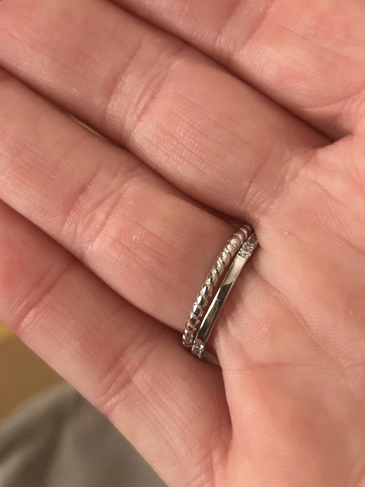 BORUO Stackable Ring for Women, Sterling Silver Twisted Band, 2mm Size 4-12 customer photo 1