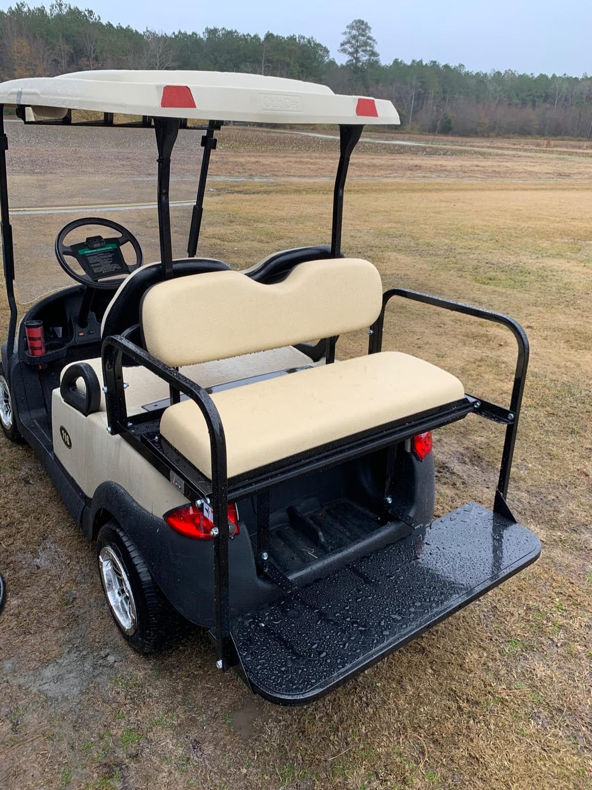 Performance Plus Carts Club Car Precedent/Onward/Tempo Golf Cart Flip Folding Rear Seat Kit | Compatible with 2004-Up Models (Buff) customer photo 1