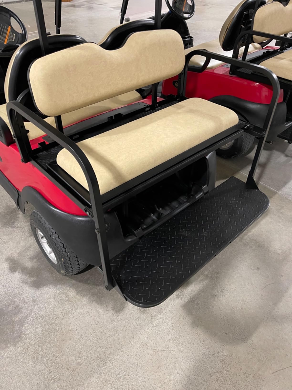 Performance Plus Carts Club Car Precedent/Onward/Tempo Golf Cart Flip Folding Rear Seat Kit | Compatible with 2004-Up Models (Buff) customer photo 2