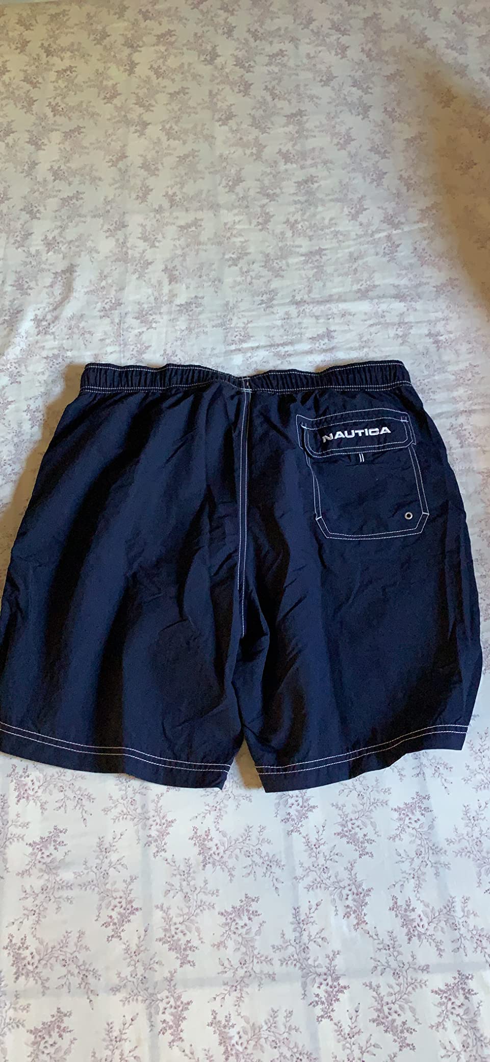 Nautica Men's Solid Quick Dry Classic Logo Swim-Trunk customer photo 1