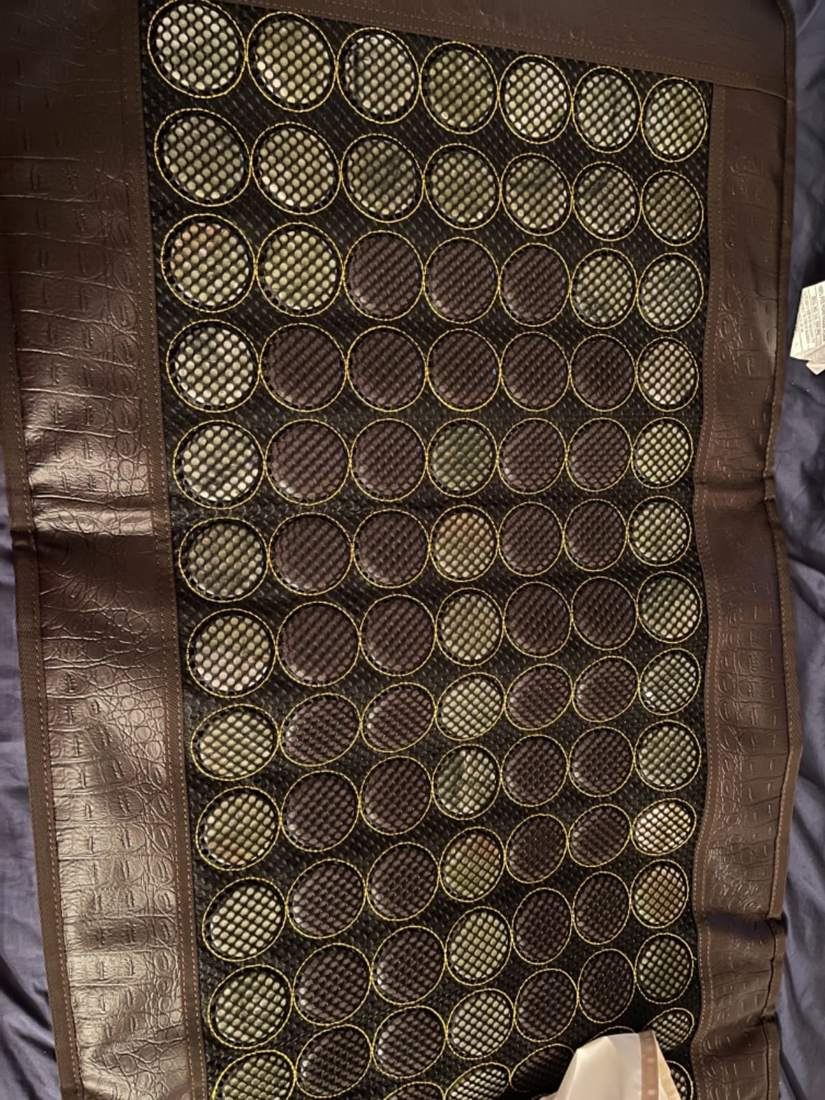 HealthyLine Far Infrared Heating Mat for Back & Neck, 72x24 | Full-body coverage, 2 natural gemstones, 14 lb weighted design, Light mesh construction, Massage-table compatible customer photo 1