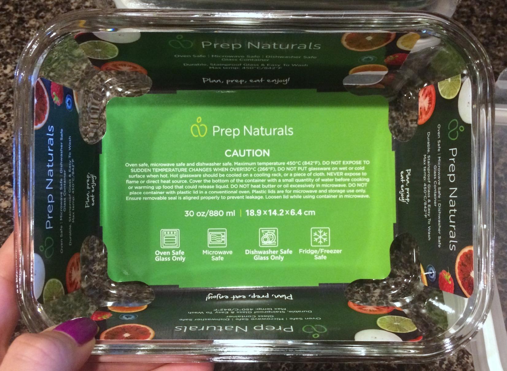 PrepNaturals 5 Pack 30oz Glass Meal Prep Containers - 1 Compartment | Borosilicate Glass Meal Prep Containers - Airtight Leak-Resistant Lids, Microwave, Oven & Freezer Safe (5-Pack, 30 oz) customer photo 1