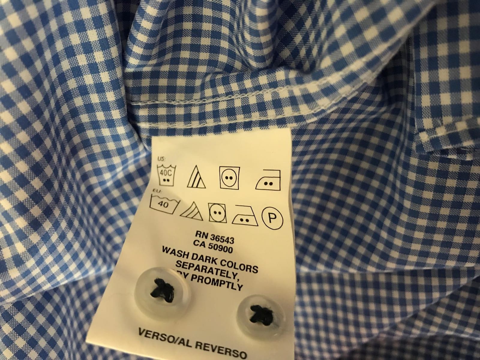 Tommy Hilfiger Men's Regular Fit Non Iron Gingham Dress Shirt - Amazon Exclusive customer photo 2