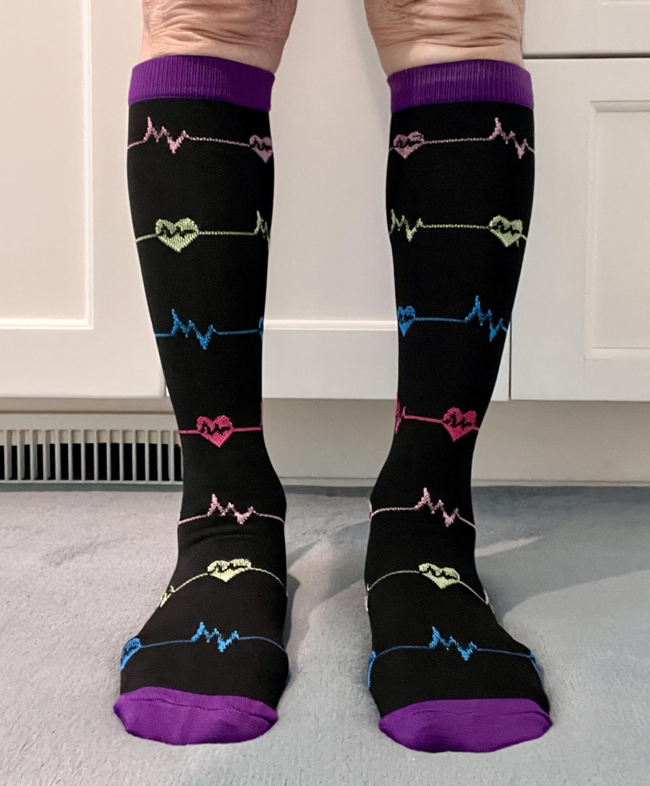 CHARMKING Compression Socks for Women & Men Circulation (8 Pairs) 15-20 mmHg Best Calf Socks Support for Athletic Cycling customer photo 2