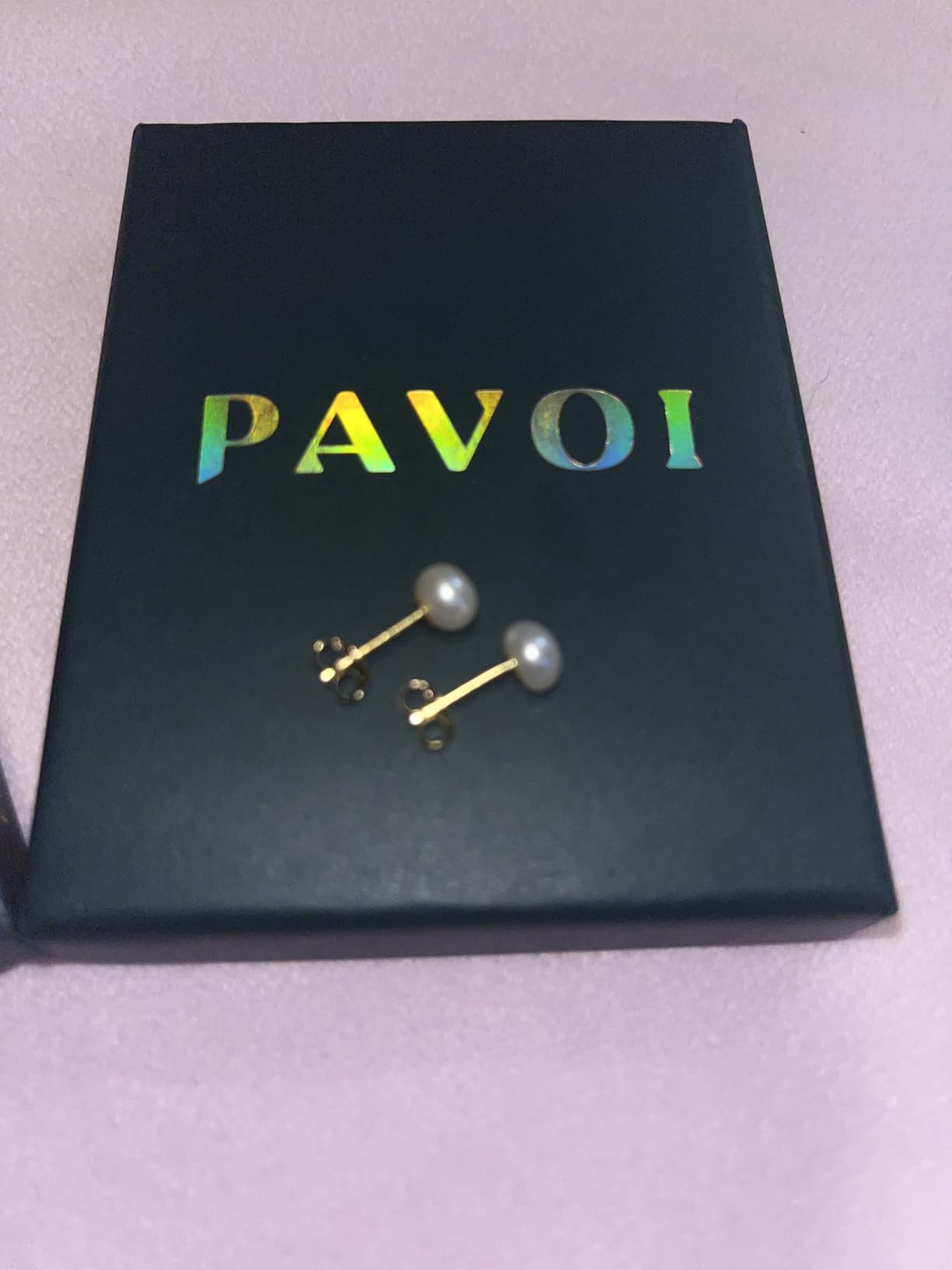 PAVOI 14K Gold Plated Freshwater Cultured Pearl Stud Earrings for Women | Hypoallergenic 925 Sterling Silver Earrings, Elegant Pearl Earrings for Brides and Bridesmaids customer photo 1