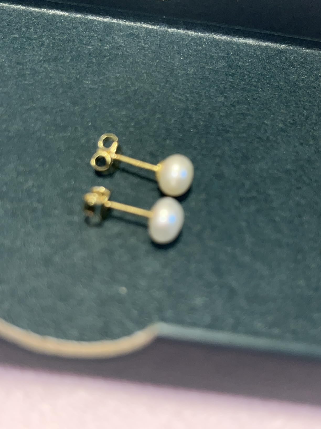 PAVOI 14K Gold Plated Freshwater Cultured Pearl Stud Earrings for Women | Hypoallergenic 925 Sterling Silver Earrings, Elegant Pearl Earrings for Brides and Bridesmaids customer photo 2