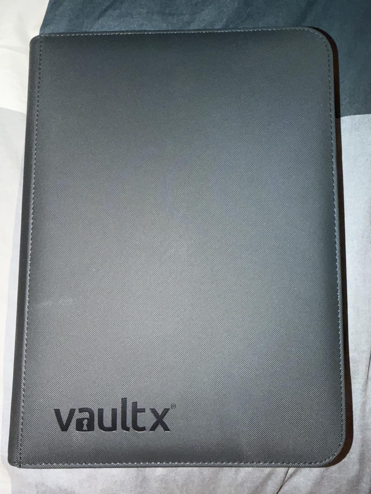Vault X 9 Pocket Zip Trading Card Binder 360 Cards Exo-Tec (Black) | Holds 360 standard-size TCG cards in 20 side-loading 9-pocket pages. Padded, water-resistant Exo-Tec cover. customer photo 1