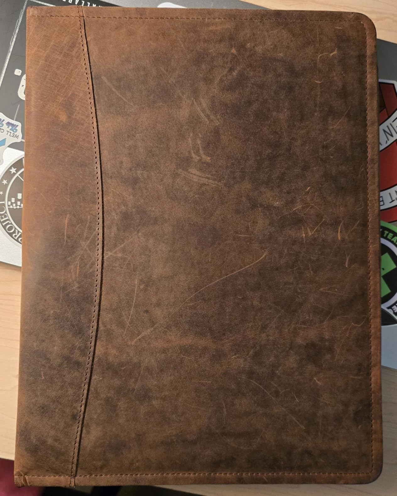 Moonster Leather Portfolio Professional Organizer Padfolio - Resume Folder with Luxury Pen - Leather Binder Portfolio Writing Pad with Business Card Holder - Portfolio Folder for Men & Women customer photo 1