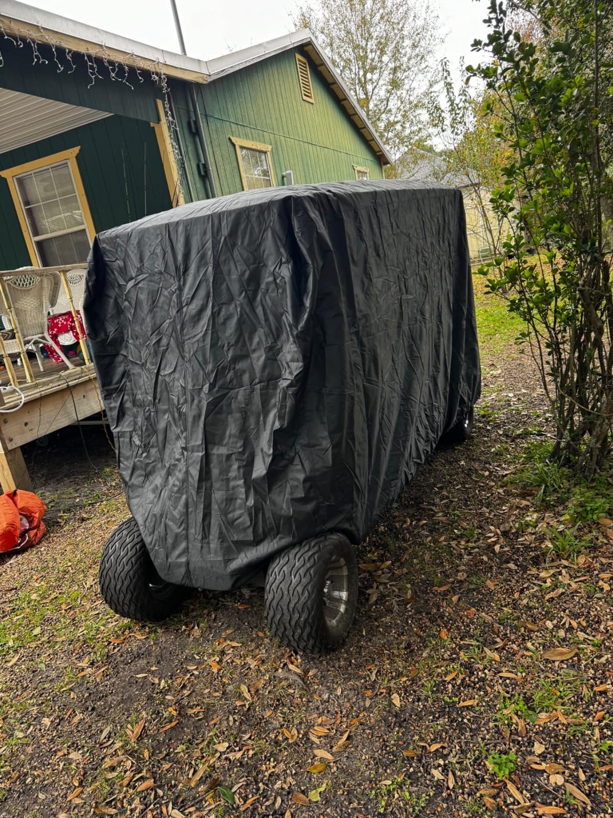 FLYMEI Golf Cart Cover Waterproof, 420D Fabric Universal Fits for Most Brand 2/2+2/4/4+2 Passengers Yamaha, Honda, Club Car, EZGO Golf Cart customer photo 2