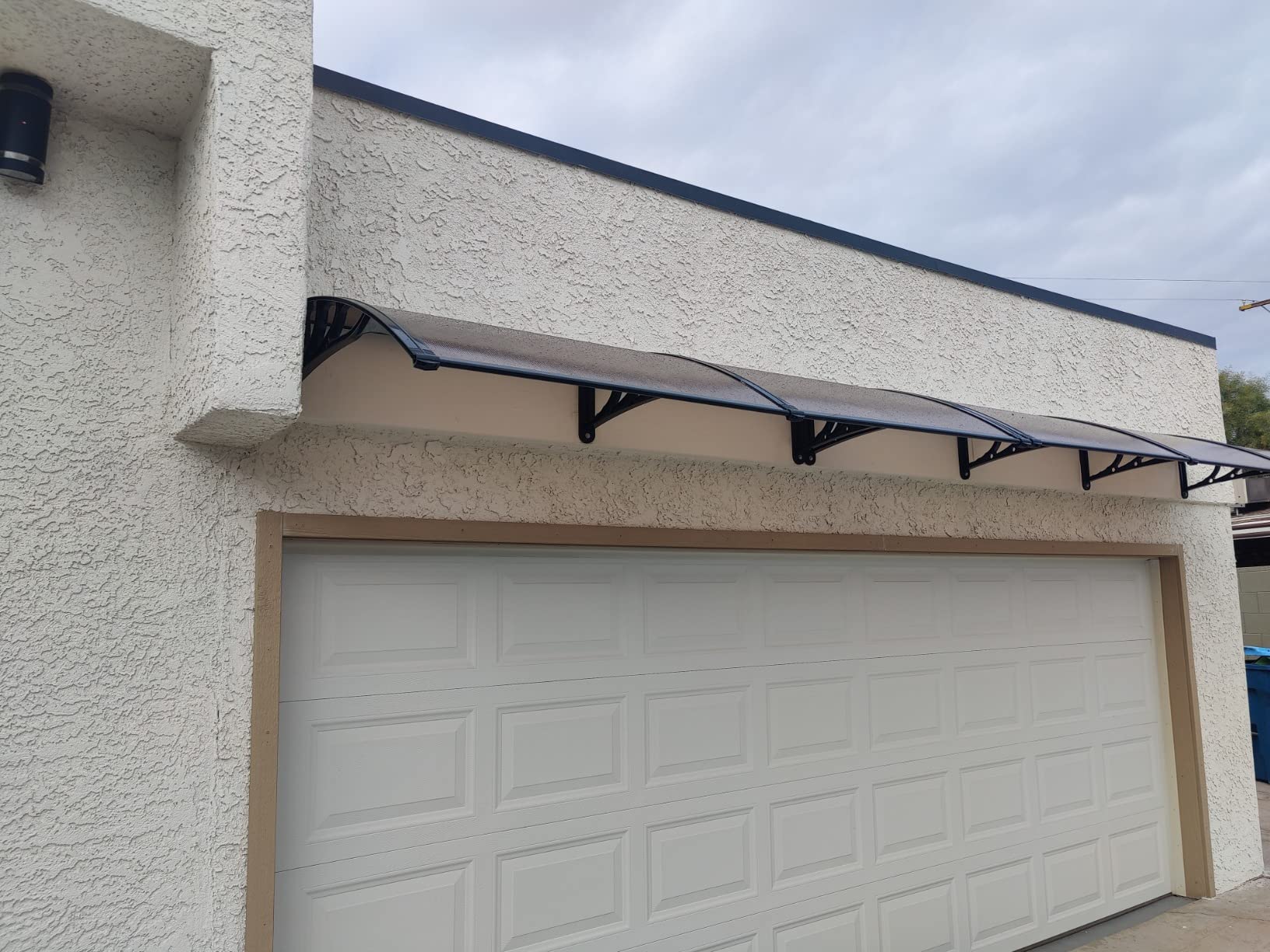 VIVOHOME Polycarbonate Window Door Awning Brown 38 Inch x 78 Inch | Awning Canopy Brown with Black Bracket customer photo 2