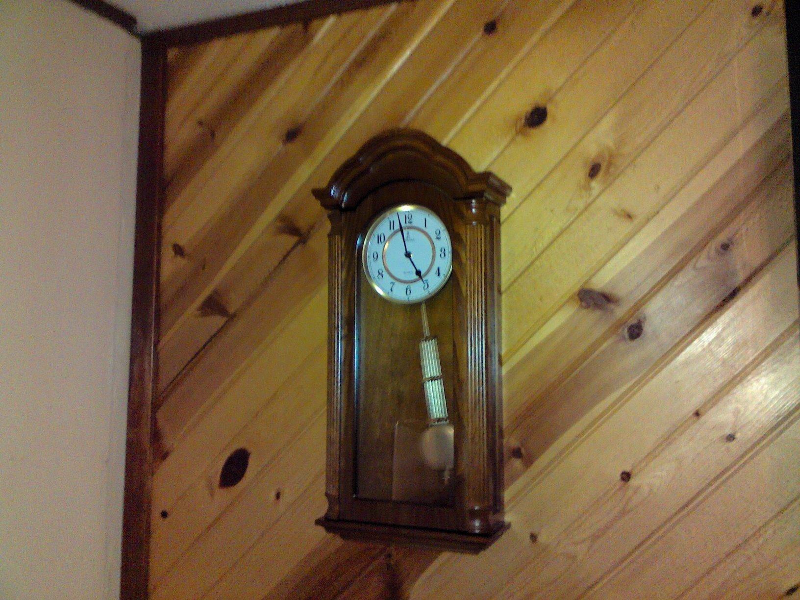 Pendulum Wall Clock, Large Hanging Wooden Grandfather Wall Clock, Quiet | Real Wood Clock 27x11, Non-Chiming Battery Operated with Pendulum, Living Room Decor, Office, Entryway, Home Decor Gift customer photo 1