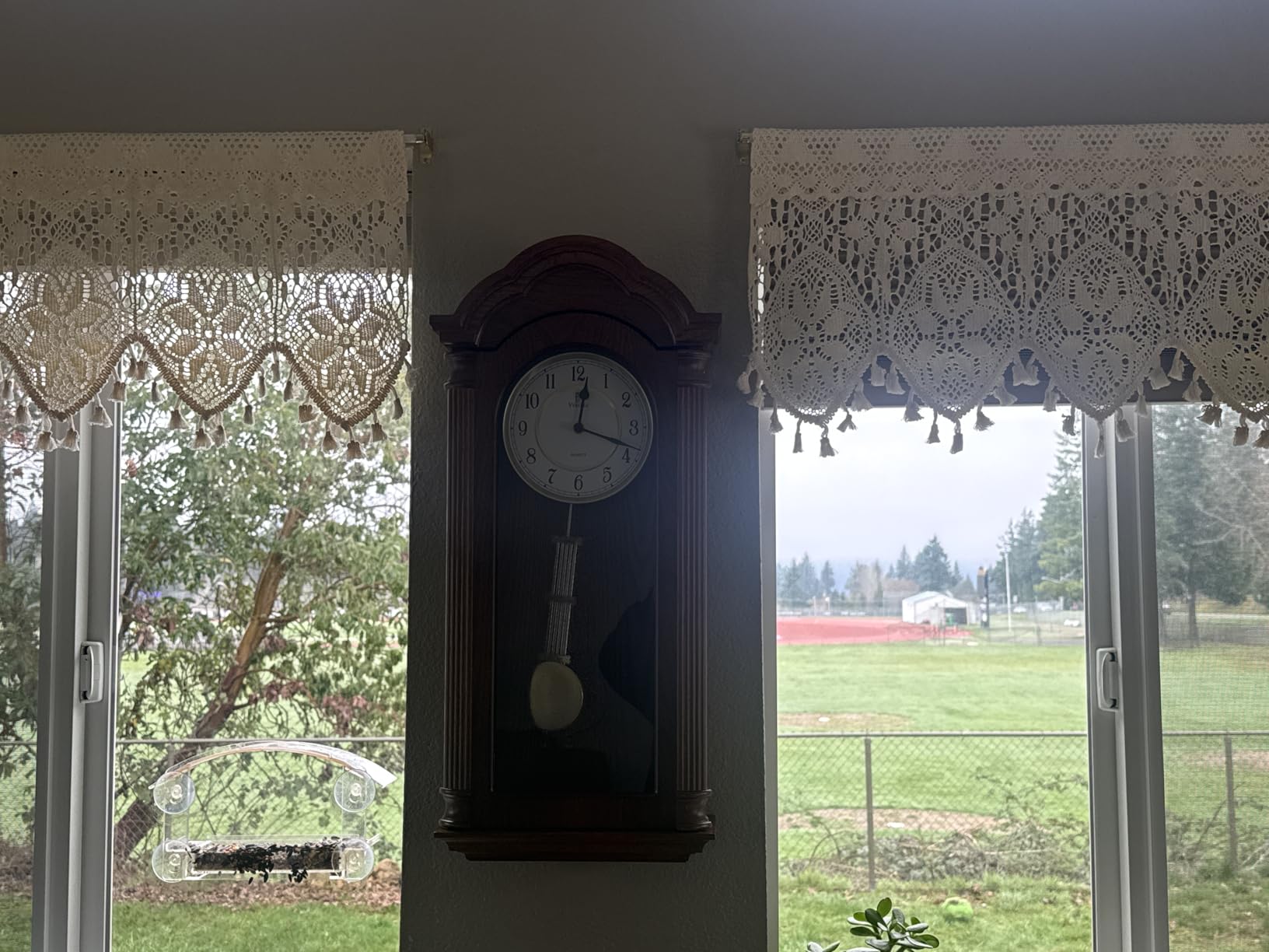 Pendulum Wall Clock, Large Hanging Wooden Grandfather Wall Clock, Quiet | Real Wood Clock 27x11, Non-Chiming Battery Operated with Pendulum, Living Room Decor, Office, Entryway, Home Decor Gift customer photo 2