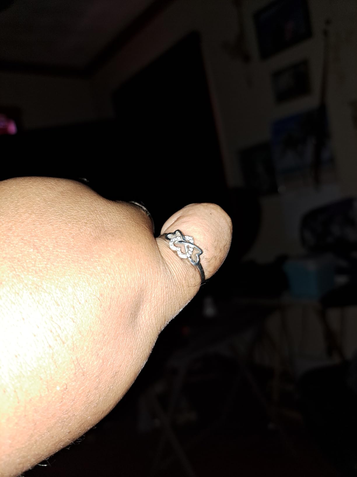 BORUO 925 Sterling Silver Love Heart Twisted Eternity Band, Sizes 4-12 | 925 Sterling Silver Love Heart Twisted Eternity Band in Platinum-Plated, Ideal for Weddings, Promises, or Stacking. customer photo 1