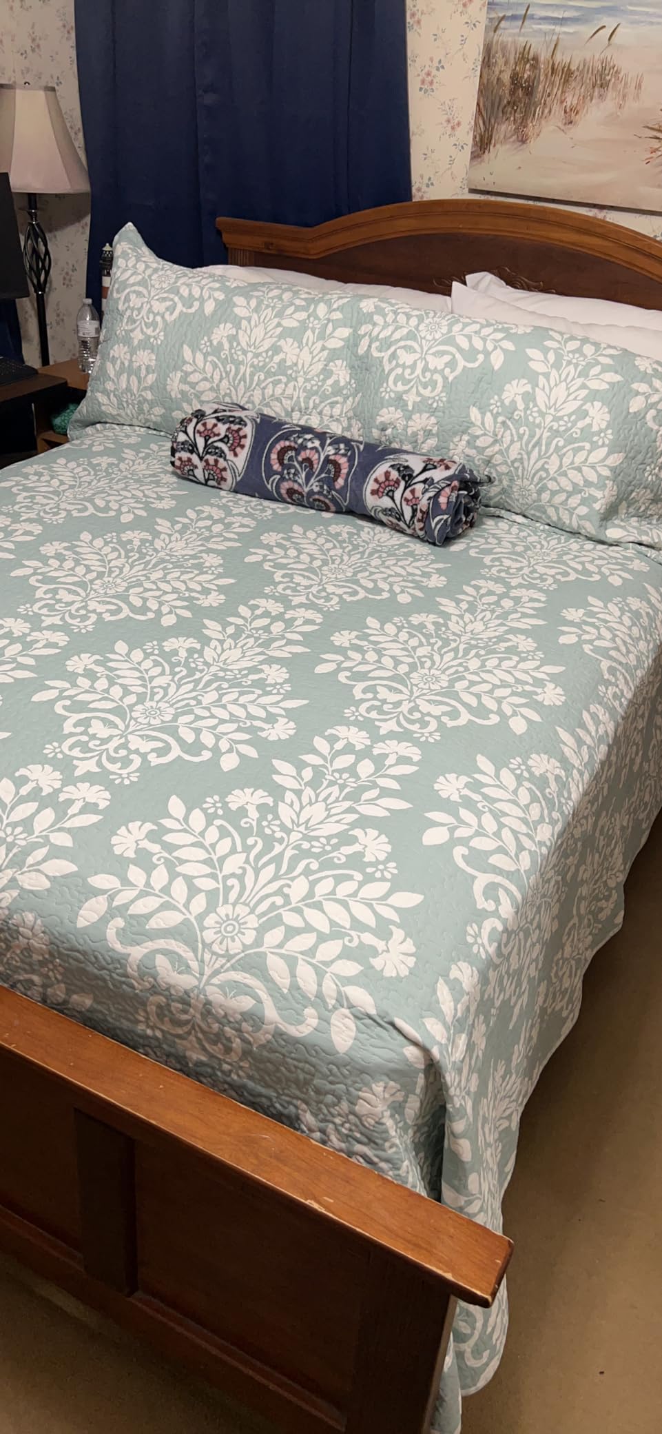 Laura Ashley - Queen Quilt Set with Shams, Cotton, Reversible customer photo 1
