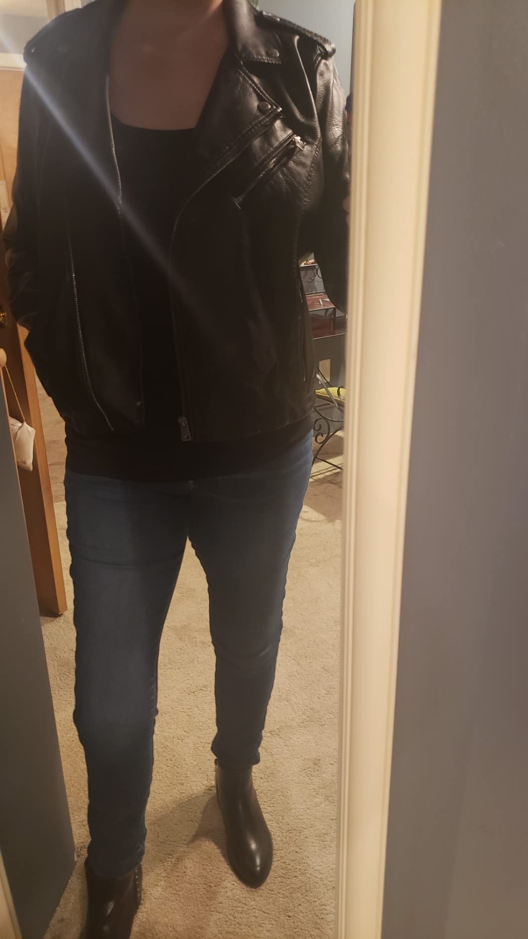 Levi's Women's The Classic Faux Leather Moto Jacket (Regular & Plus Size) customer photo 2