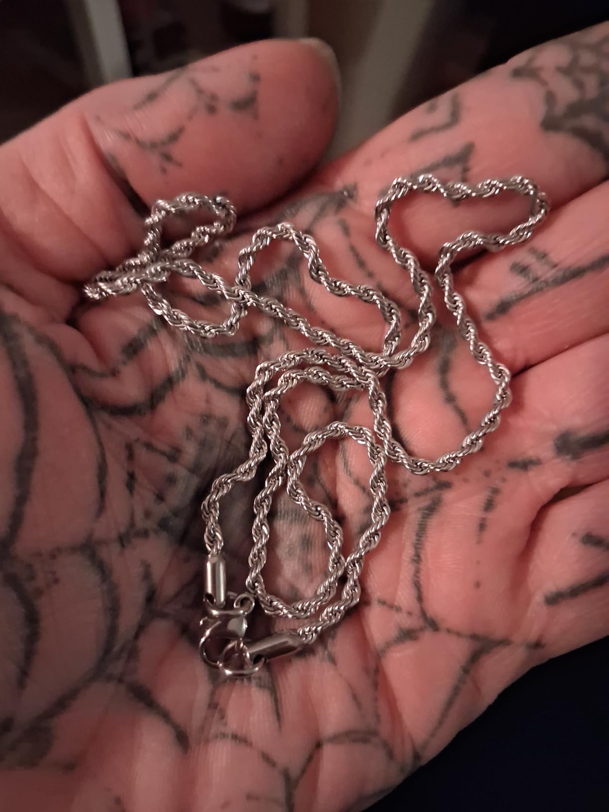 Twist Chain Necklace - Stainless Steel Rope Jewelry for Men & Women customer photo 1