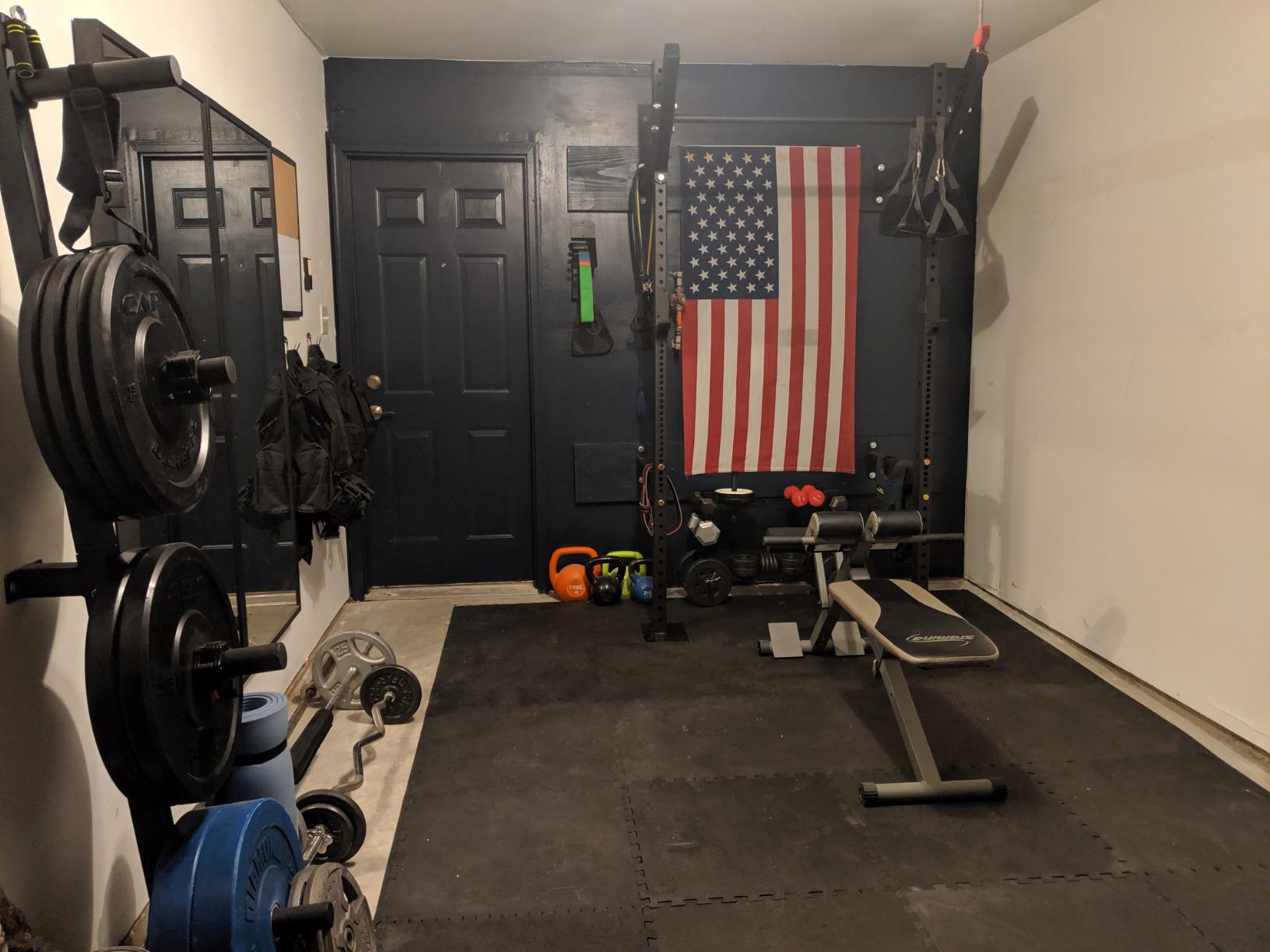 Titan Fitness T-3 Series Space Saving Rack, 91 Height x 24 Depth, Compact Wall Mounted Power Rack, 2x3 11-Gauge Steel Uprights customer photo 1