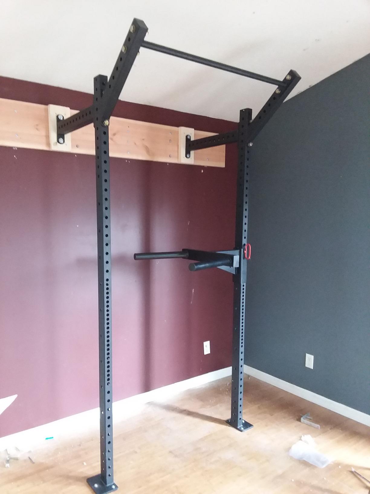 Titan Fitness T-3 Series Space Saving Rack, 91 Height x 24 Depth, Compact Wall Mounted Power Rack, 2x3 11-Gauge Steel Uprights customer photo 2
