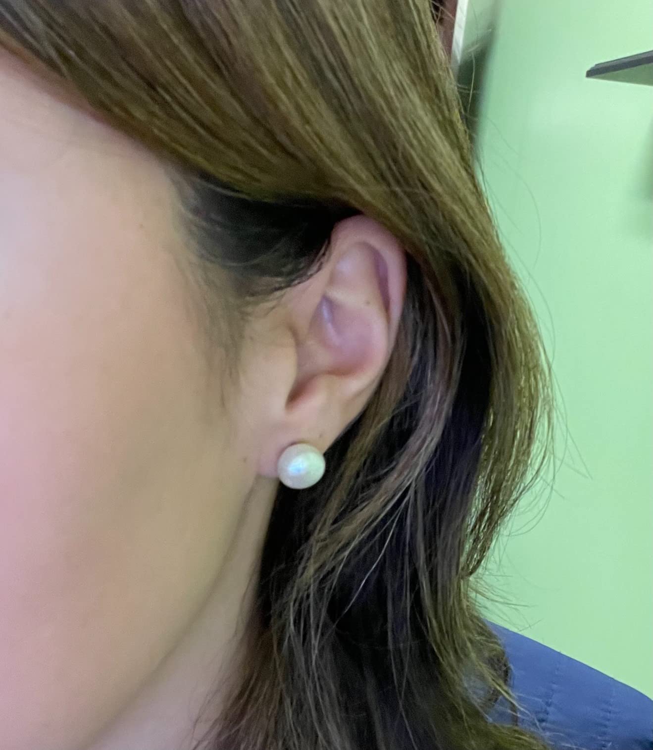 VIKI LYNN Pearl Stud Earrings for Women Freshwater Cultured Pearl Earrings with Sterling Silver Studs Dainty Women's Jewelry customer photo 2