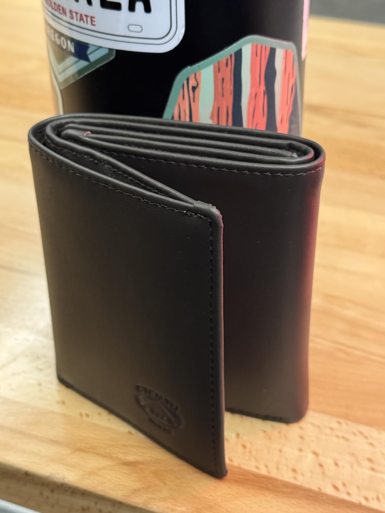 Stealth Mode Trifold Wallet for Men RFID Blocking - Genuine Napa Leather Extra Capacity Mens Wallet, 11 Card Slots, 3 ID Windows, Flip Out ID Holder, Large Tri Fold Leather Wallet for Men - Gift Ready customer photo 1