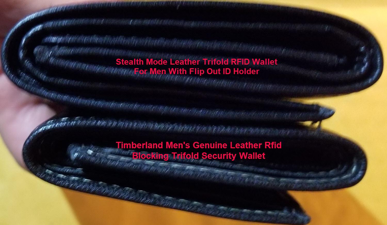 Stealth Mode Trifold Wallet for Men RFID Blocking - Genuine Napa Leather Extra Capacity Mens Wallet, 11 Card Slots, 3 ID Windows, Flip Out ID Holder, Large Tri Fold Leather Wallet for Men - Gift Ready customer photo 2