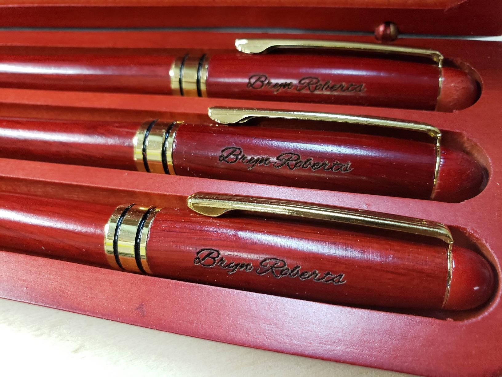 3 Pcs Wooden Pens Set with Gift Case/Best Writing Fountain Fancy Ballpoint Pen and Luxury Gel Pen with Ink Refills, Promotional Business Designer Pens | Wood Fountain Pen, Unique Ballpoint Pen and Writing Gel Pen with Ink Refills, Business Designer Pens for Lawyer Writers Gifts customer photo 1