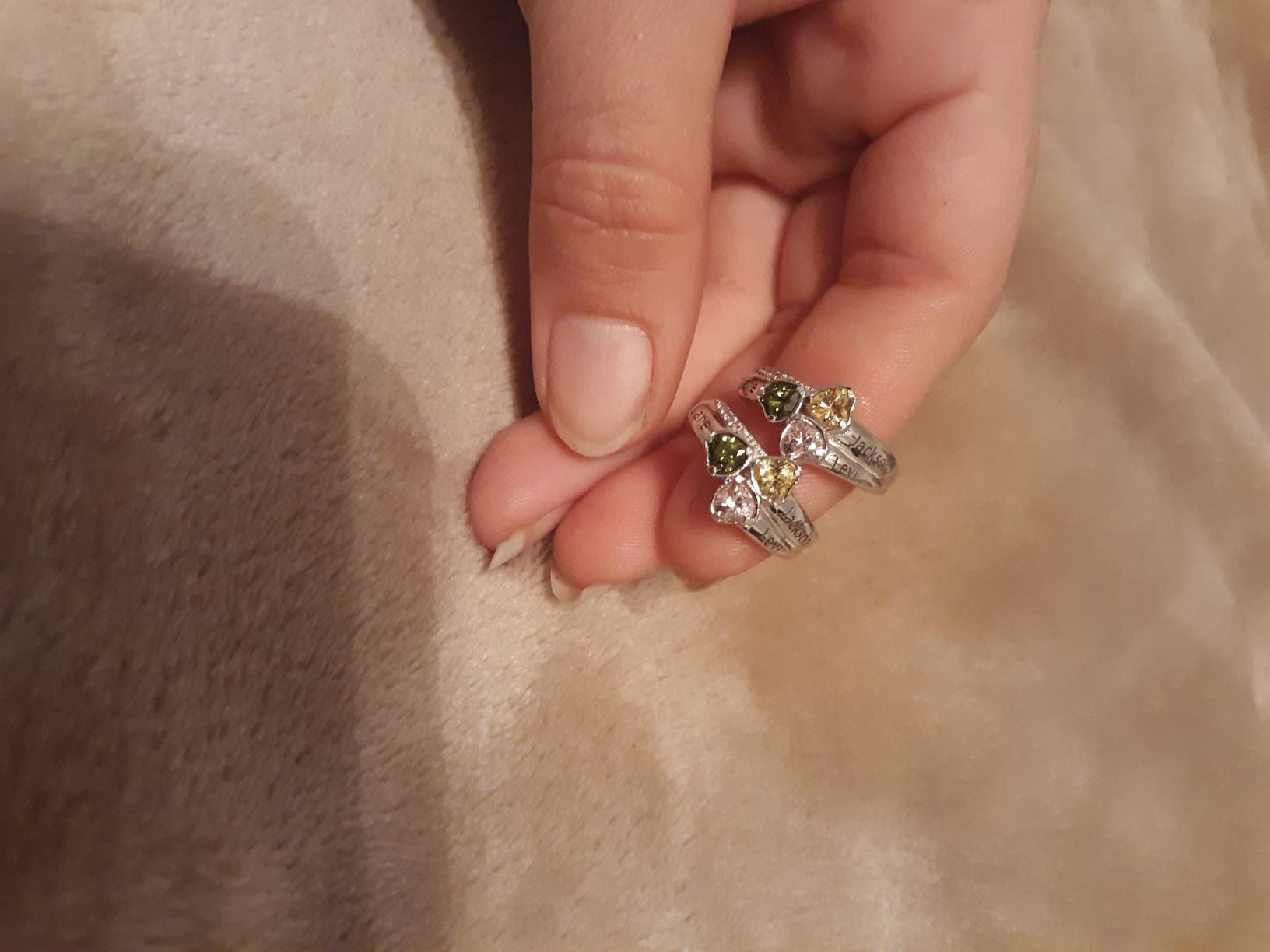 Customized Birthstone Ring for Women, Personalized Mothers Ring customer photo 1
