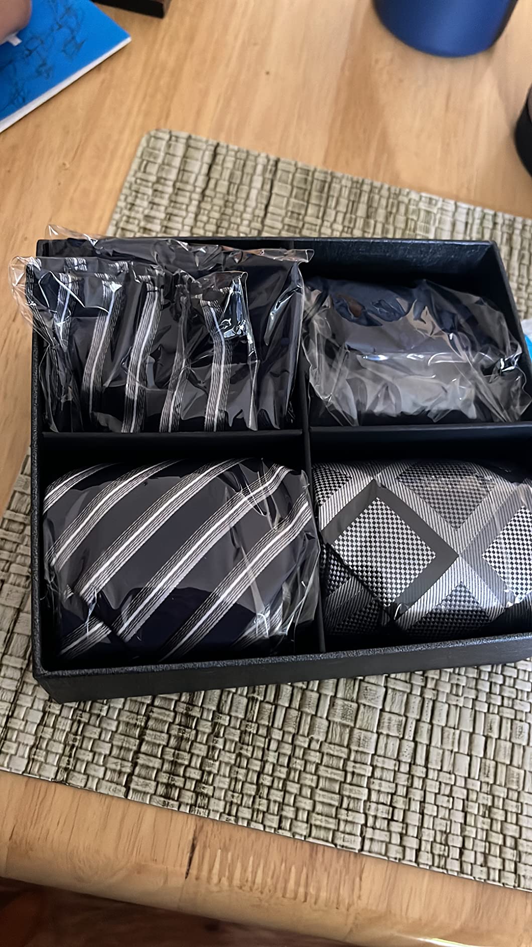 HISDERN Mens Ties and Pocket Square Set Business Elegant Ties for Men Classic Lot 3 Pcs Wedding Party Neckties & Handkerchief customer photo 1