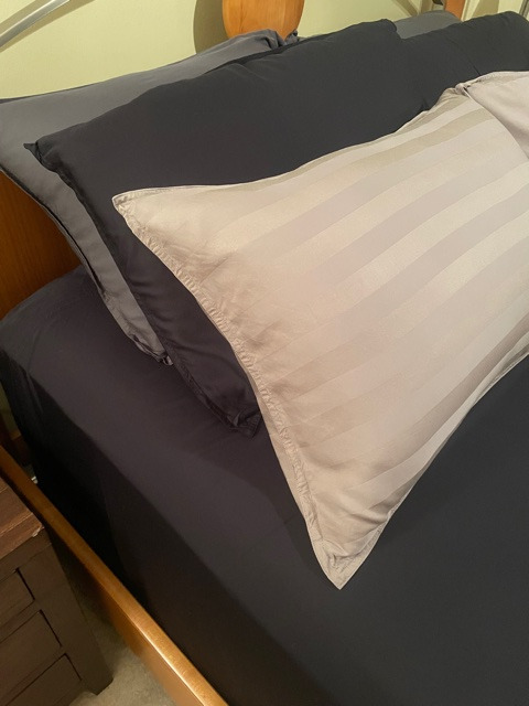 King Sheets by Pure Bamboo, Genuine 100% Organic Viscose Derived from Bamboo Bed Sheet Set, Luxuriously Soft & Cooling, Double Stitching, 2 Year Quality Promise (King, Sea Glass) customer photo 1